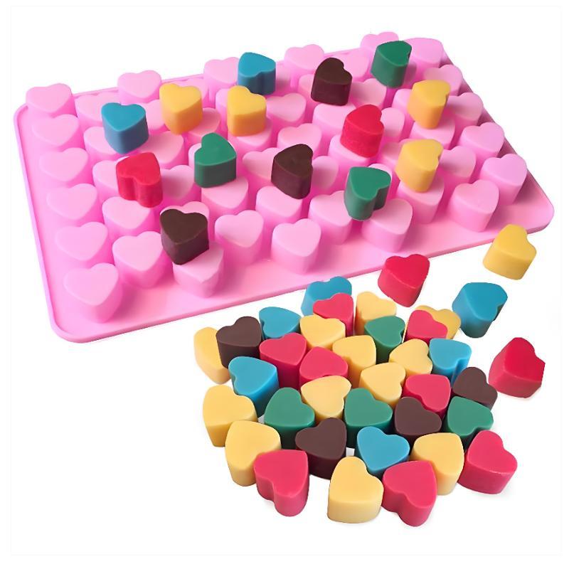 55-Gitter-Herz-Silikon-Kuchenf – Soap Making Dish Bewertung und Preis