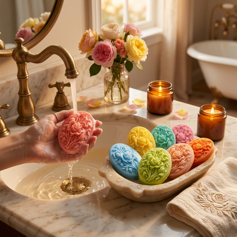 4 Silikonformen in Blumenform, – Soap Making Dish Bewertung und Preis
